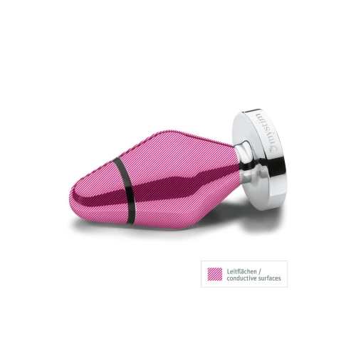 На фото металева анальна пробка Mystim Little John для електростимулятора, діаметр 4см 