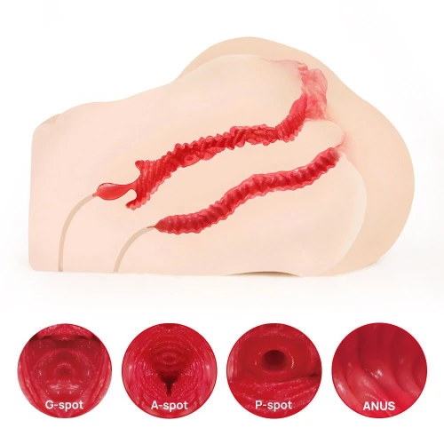 На фото реалистичный астурбатор Kokos 005 Jenny ONAHOLE Real Vagina 2WayPlus с вибрацией и массажем