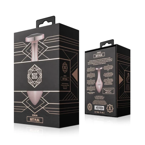 На фото изображена розовая анальная пробка Rosy Gold - Nouveau Butt 