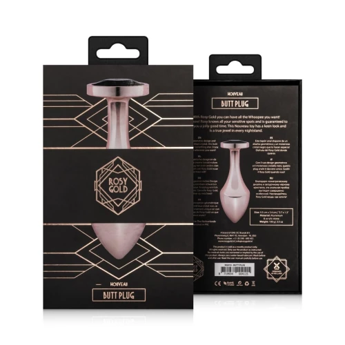 На фото изображена розовая анальная пробка Rosy Gold - Nouveau Bu