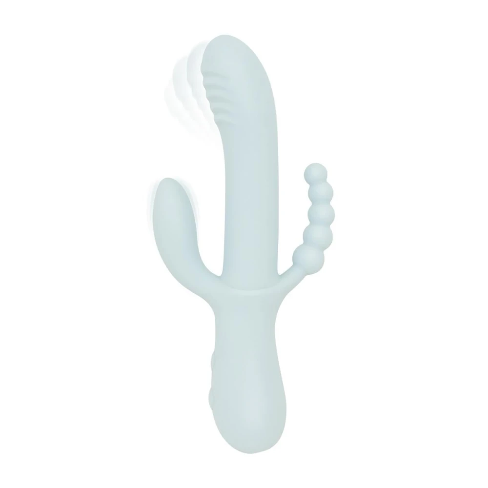 Вибратор-кролик Good Vibes Only - SAGE Triple Stimulation Vibe Soft Silicone - Blue