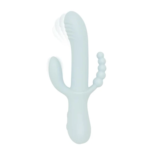 Вибратор-кролик Good Vibes Only - SAGE Triple Stimulation Vibe Soft Silicone - Blue