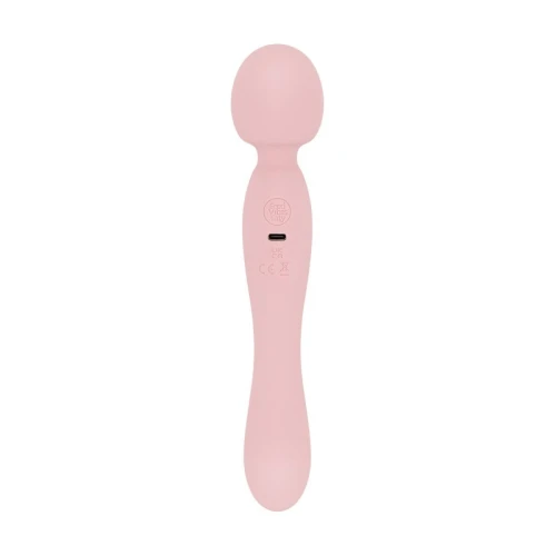 Вібромасажер Good Vibes Only - SIMI Double-Sided Wand Vibrator Soft Silicone - Pink 