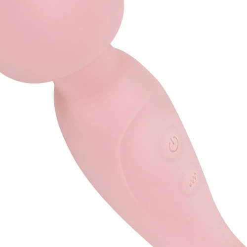 На фото вибромассажер Good Vibes Only - SIMI Double-Sided Wand Vibrator Soft Silicone - Pi