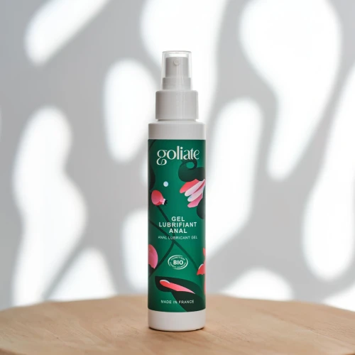 На фото изображен зеленый анальный лубрикант Goliate Gel Lubrifiant Anal 100 мл, расслабляющий, веган-френдл