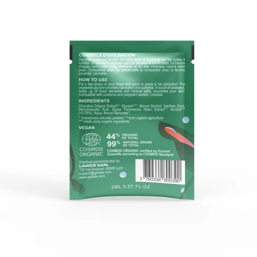 На фото пробник лубриканта Goliate Gel Lubrifiant Intime 2 мл