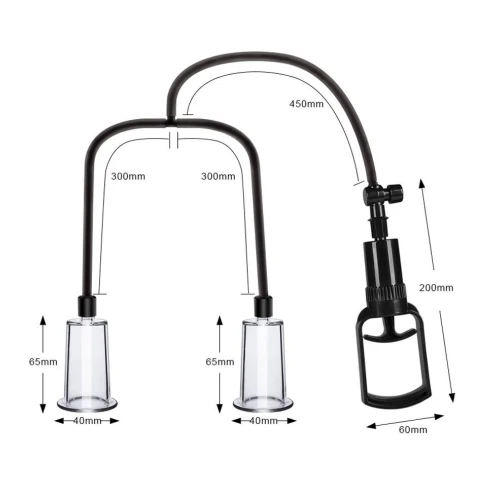 На фото вакуумный насос для груди и сосков Men Powerup Passion P