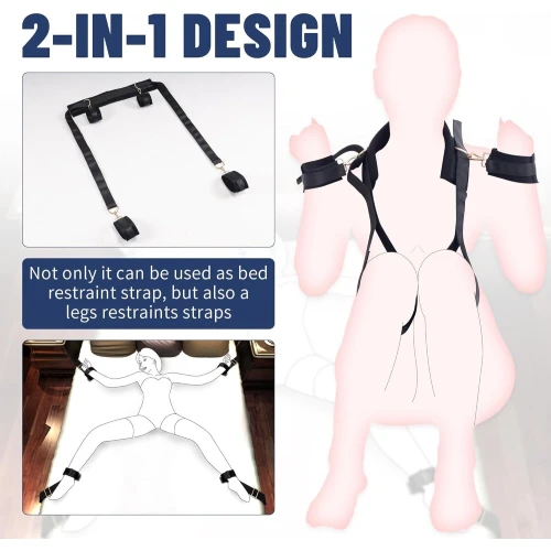 На фото БДСМ набор LOCKINK YEAHWOW Bed Restraint set
