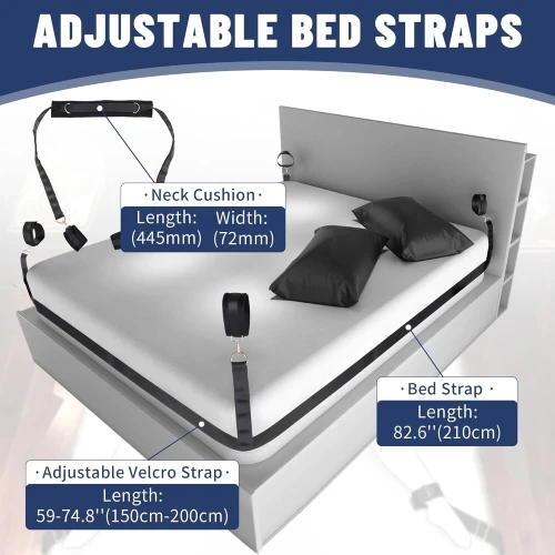 На фото БДСМ набор LOCKINK YEAHWOW Bed Restraint set