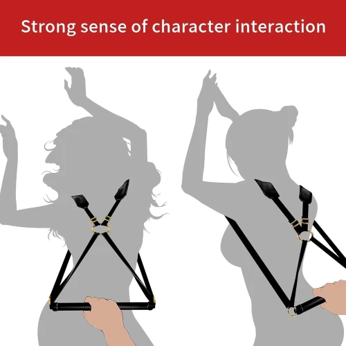 На фото БДСМ-набор LOCKINK YEAHWOW Black Doggy Style Saddle set