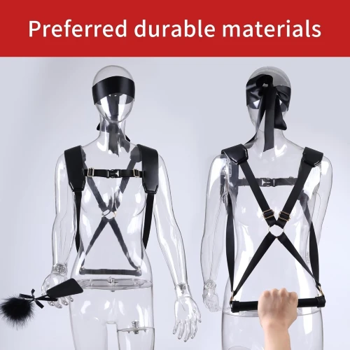 На фото БДСМ-набор LOCKINK YEAHWOW Black Doggy Style Saddle set