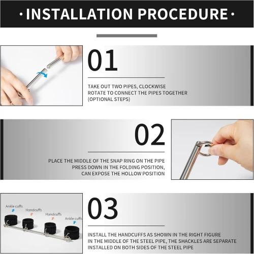 На фото БДСМ набор LOCKINK YEAHWOW Door Swing & Leg Spreader Bondage set