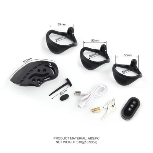 На фото клетка для члена с электростимуляцией LOCKINK SEVANDA