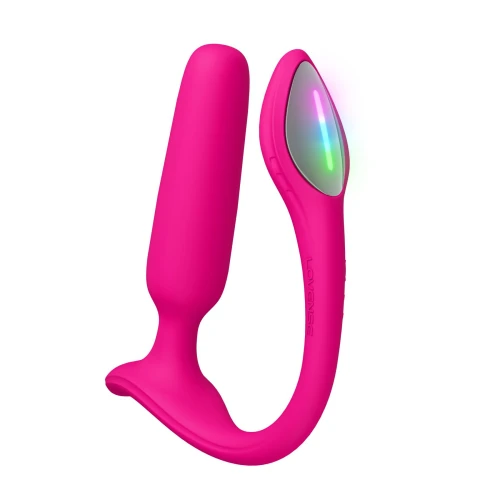 На фото анальная смарт-вибропробка Lovense Lush Anal, очень мощная, LED-подсветка.