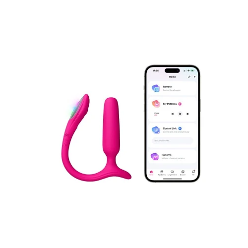 На фото анальная смарт-вибропробка Lovense Lush Anal, очень мощная, LED-подсветка.