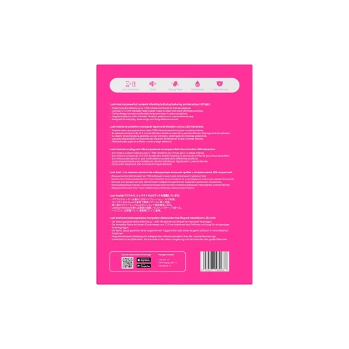 На фото анальная смарт-вибропробка Lovense Lush Anal, очень мощная, LED-подсветка.