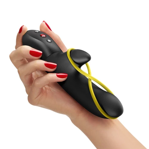 На фото мини вибратор-кролик со стимулирующей лентой Fun Factory AMORINO Black, съемная лента