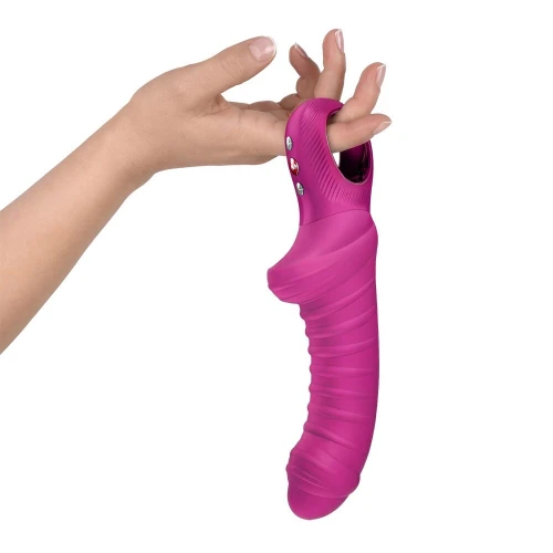 На фото вибратор для точки G Fun Factory TIGER Magenta, ребристый, подходит для анальной стимуляции