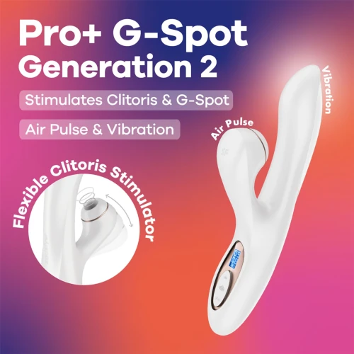 На фото вакуумный вибратор-кролик Satisfyer Pro+ G-Spot Generation 2 White