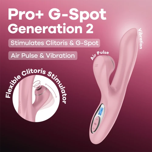 На фото вакуумный вибратор-кролик Satisfyer Pro+ G-Spot Generation 2 Pink