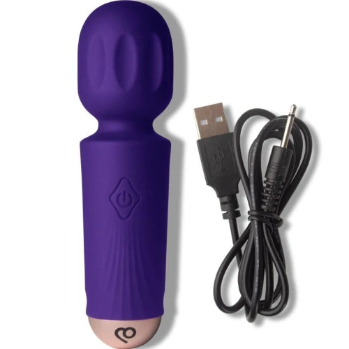 На фото вібромасажер Rocks Off Mini Wand Violet Dream, 16 режимів