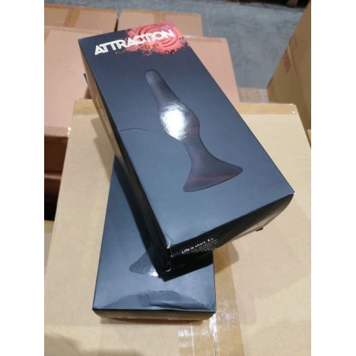 Анальная пробка на присоске MAI Attraction Toys №34 Black (мятая упаковка)