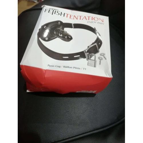 Кляп с маленьким фаллоимитатором Fetish Tentation Penis Gag T1 (мятая упаковка)