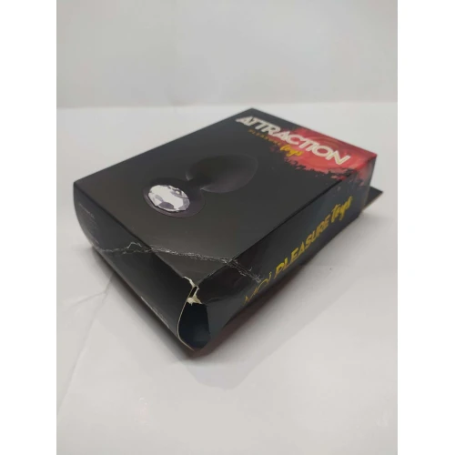 Анальная пробка с кристаллом MAI Attraction Toys №47 Black (мятая упаковка)