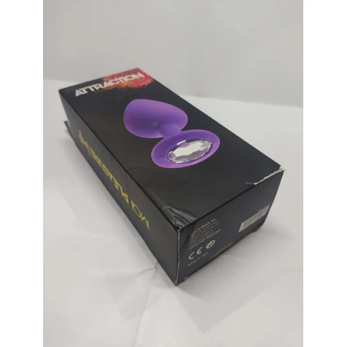 Анальная пробка с кристаллом MAI Attraction Toys №49 Purple (мятая упаковка)