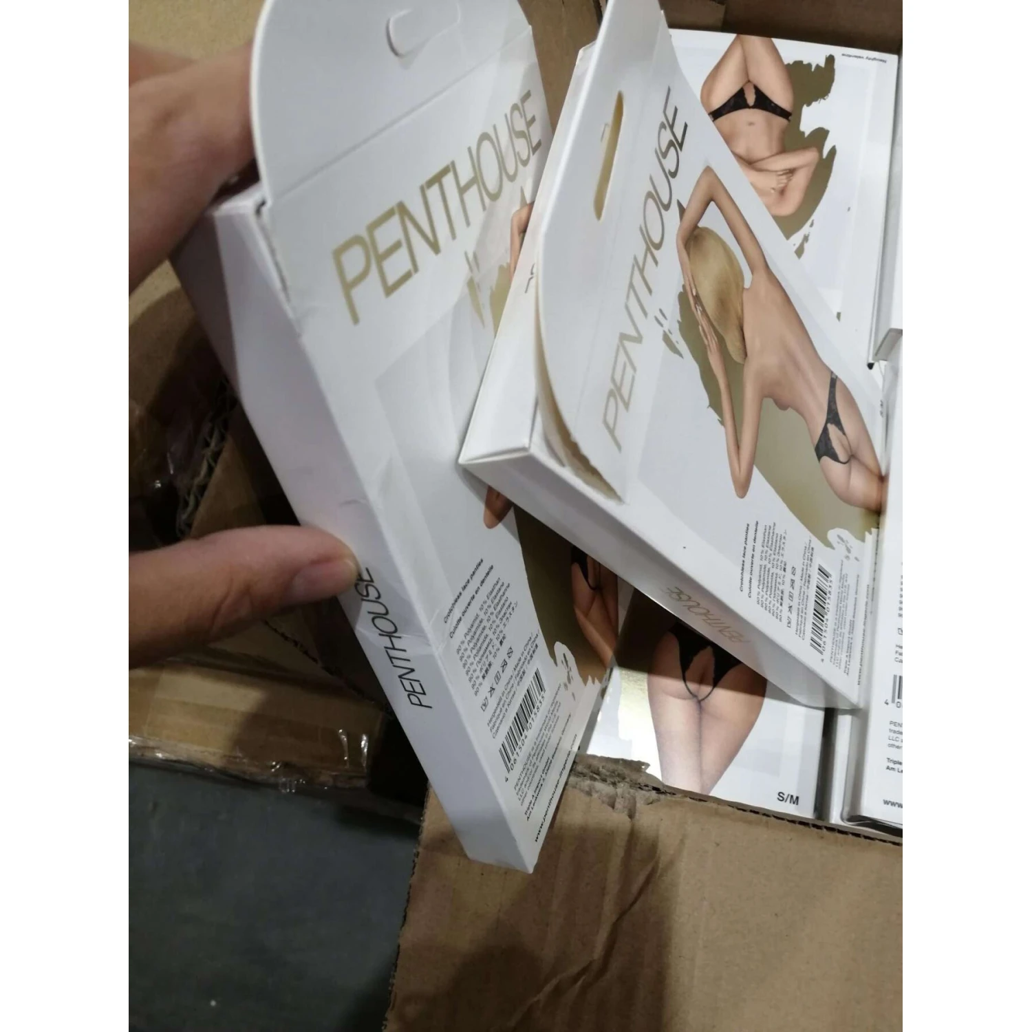 Трусики Penthouse - Naughty valentine Black S/M (мятая упаковка)