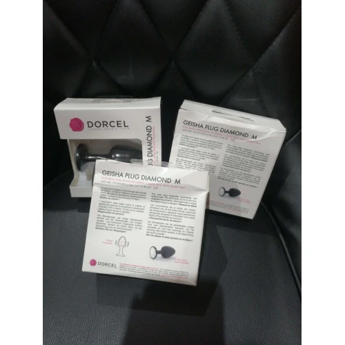 Анальная пробка Dorcel Geisha Plug Diamond M с шариком внутри (мятая упаковка)