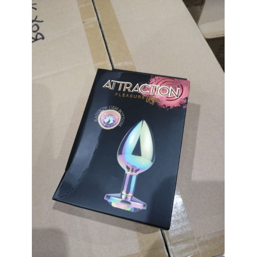 Металлическая анальная пробка MAI Attraction Toys №74 RAINBOW (мятая упаковка)