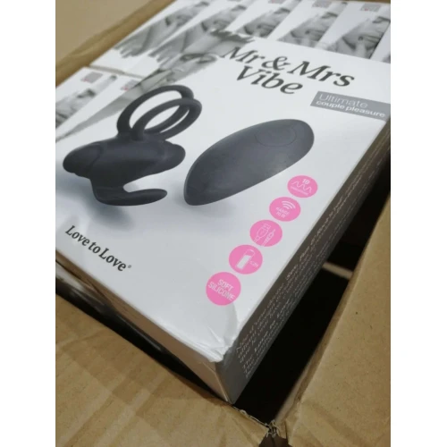 Эрекционное виброкольцо Love To Love Mr & Mrs VIBE с пультом д/у (мятая упаковка)