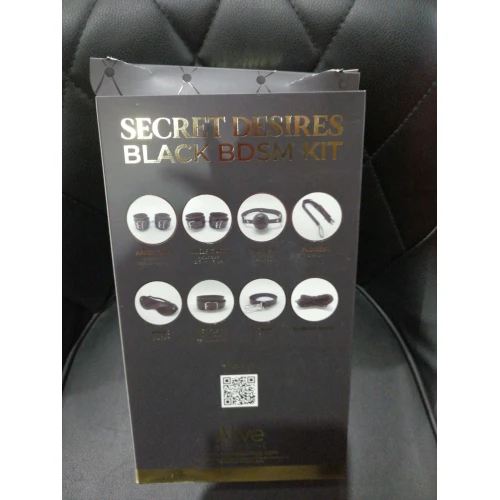 Набор БДСМ аксессуаров Alive Secret Desires Black BDSM Kit (8 pcs) (мятая упаковка)