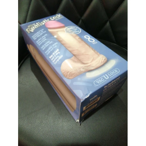 Фаллоимитатор Doc Johnson The Realistic Cock 8 inch White - ULTRASKYN, Vack-U-Lock (мятая упаковка)