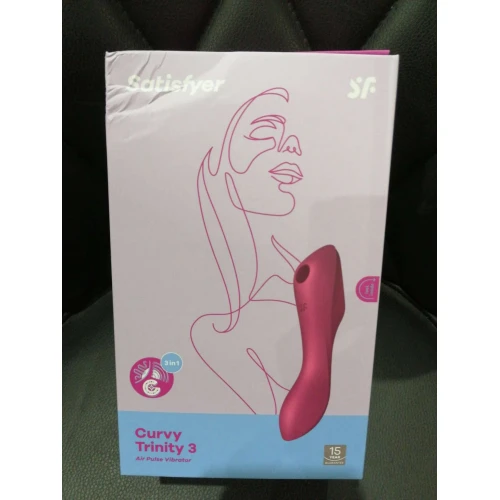 Вакуумный стимулятор с вибрацией Satisfyer Curvy Trinity 3 Red (мятая упаковка)
