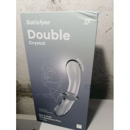 Дилдо Satisfyer Double Crystal (Transparent) (мятая упаковка!!!)