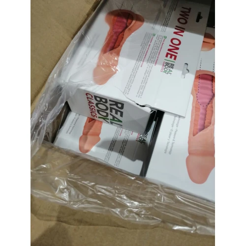 Насадка на член - мастурбатор 2-в-1 Real Body - Two In One (надорвана упаковка)