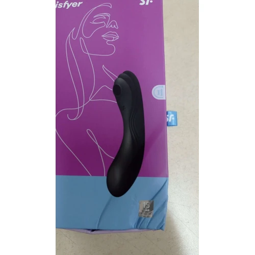 Вакуумный стимулятор с вибрацией Satisfyer Curvy Trinity 4 Black (мятая упаковка)