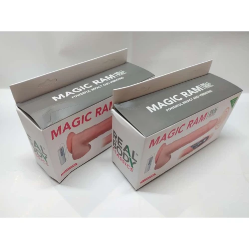 Фаллоимитатор-пульсатор с вибрацией Real Body - Magic Ram (мятая упаковка)