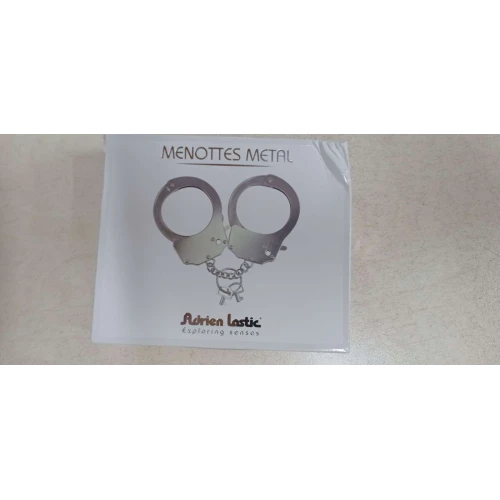 Наручники металлические Adrien Lastic Handcuffs Metallic (полицейские) (мятая упаковка)