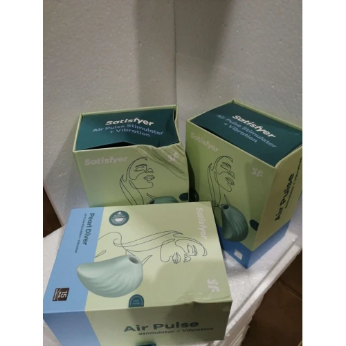 Вакуумный клиторальный стимулятор с вибрацией Satisfyer Pearl Diver Mint (мятая упаковка)