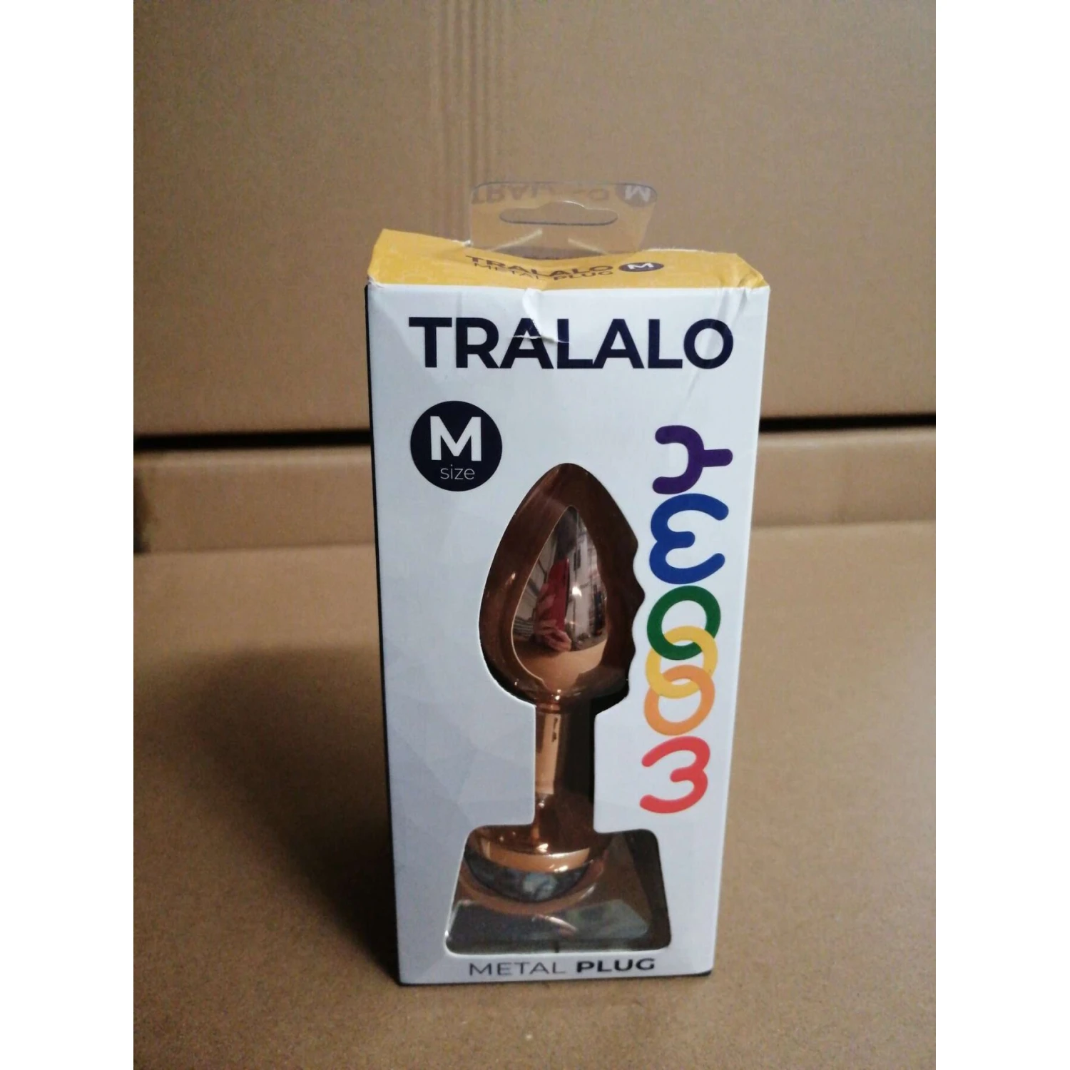 Анальная пробка Wooomy Tralalo Metal Plug Size M (мятая упаковка)