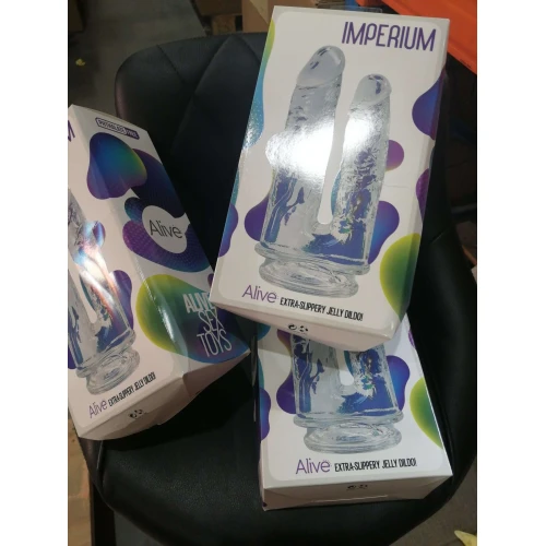 Прозрачный фаллоимитатор Alive Imperium Jelly Dildo (мятая упаковка)