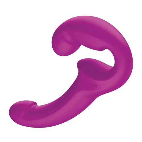 На фото безремінний страпон Fun Factory SHARE LITE Blackberry, регульований, полегшена модель