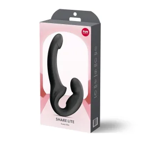 На фото безремінний страпон Fun Factory SHARE LITE Black, регульований, полегшена модель