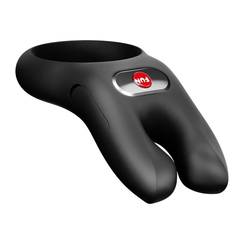 На фото ерекційне віброкільце з подвійною стимуляцією клітора Fun Factory NŌS CLASSIC Black, 2 мотори