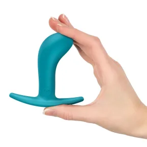 На фото анальна пробка Fun Factory BOOTIE M Aquamarine, діаметр 3,3 см, тонкий обмежувач