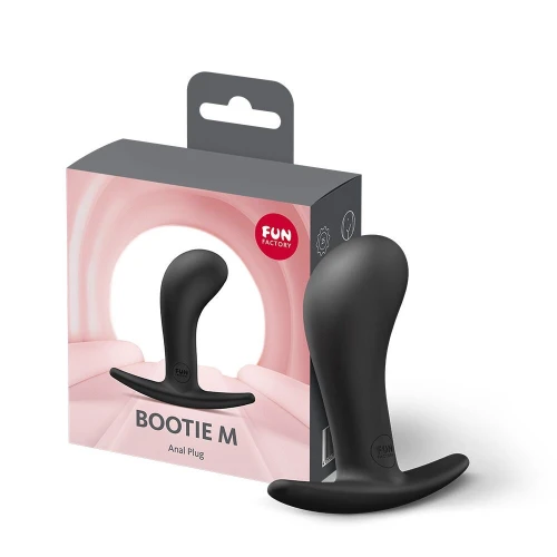 На фото анальна пробка Fun Factory BOOTIE M Black, діаметр 3,3 см, тонкий обмежувач