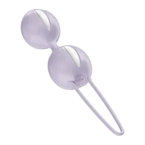 На фото вагінальні кульки Fun Factory SMARTBALLS DUO Purple, 2 шт, діаметр 3,2 та 3,6 см